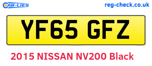 YF65GFZ are the vehicle registration plates.