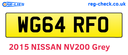 WG64RFO are the vehicle registration plates.