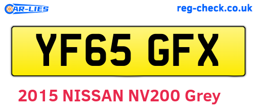 YF65GFX are the vehicle registration plates.