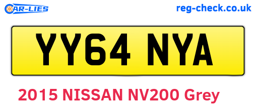 YY64NYA are the vehicle registration plates.