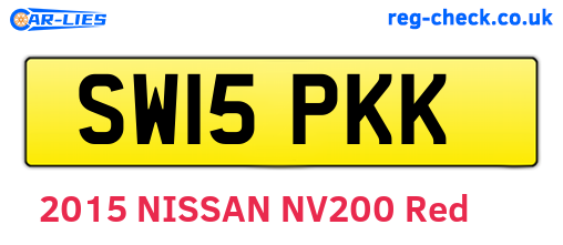 SW15PKK are the vehicle registration plates.