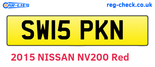 SW15PKN are the vehicle registration plates.