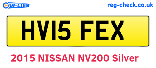 HV15FEX are the vehicle registration plates.