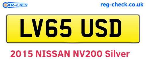 LV65USD are the vehicle registration plates.