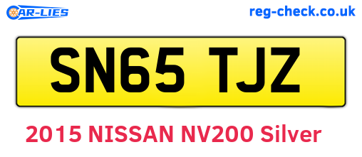 SN65TJZ are the vehicle registration plates.