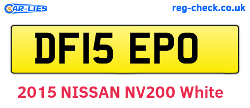 DF15EPO are the vehicle registration plates.