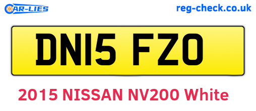 DN15FZO are the vehicle registration plates.