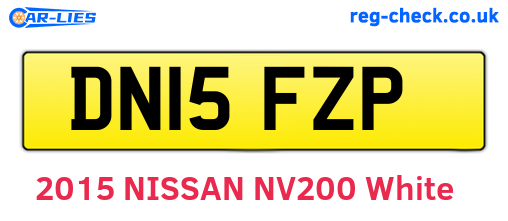 DN15FZP are the vehicle registration plates.