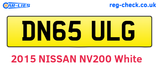 DN65ULG are the vehicle registration plates.