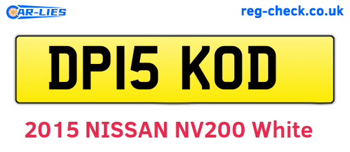 DP15KOD are the vehicle registration plates.