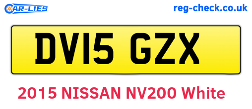DV15GZX are the vehicle registration plates.