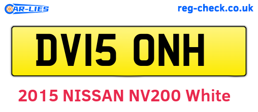 DV15ONH are the vehicle registration plates.