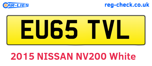 EU65TVL are the vehicle registration plates.