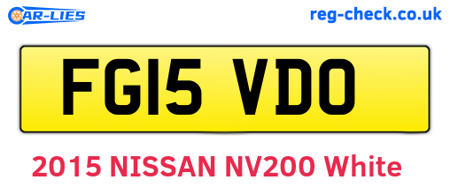 FG15VDO are the vehicle registration plates.