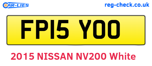 FP15YOO are the vehicle registration plates.