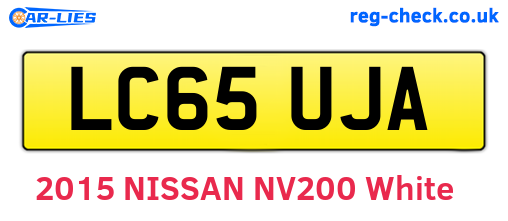 LC65UJA are the vehicle registration plates.