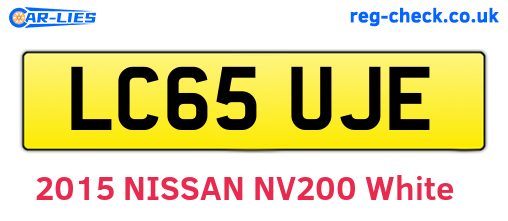 LC65UJE are the vehicle registration plates.