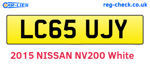 LC65UJY are the vehicle registration plates.
