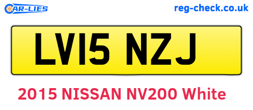LV15NZJ are the vehicle registration plates.