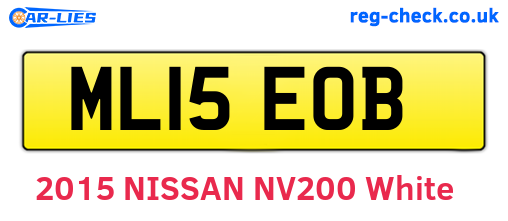 ML15EOB are the vehicle registration plates.