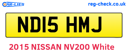 ND15HMJ are the vehicle registration plates.