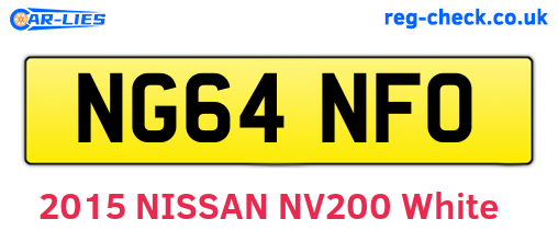 NG64NFO are the vehicle registration plates.