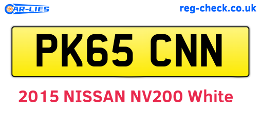 PK65CNN are the vehicle registration plates.