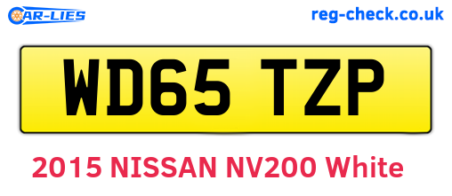 WD65TZP are the vehicle registration plates.