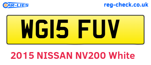 WG15FUV are the vehicle registration plates.