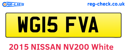 WG15FVA are the vehicle registration plates.