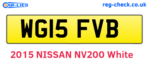 WG15FVB are the vehicle registration plates.