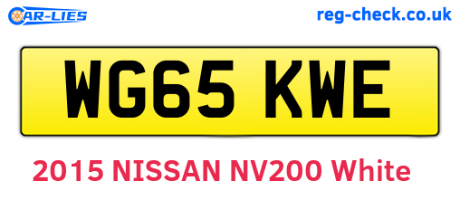 WG65KWE are the vehicle registration plates.