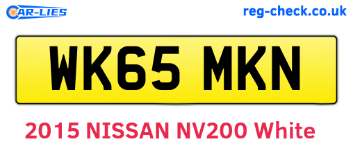 WK65MKN are the vehicle registration plates.