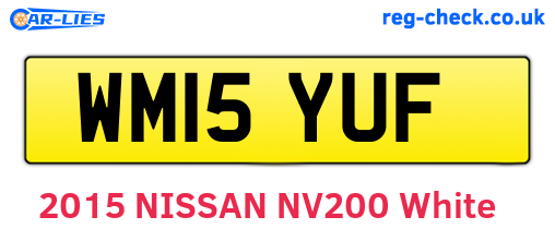 WM15YUF are the vehicle registration plates.
