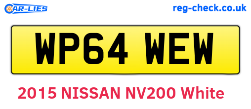 WP64WEW are the vehicle registration plates.