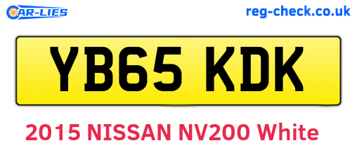 YB65KDK are the vehicle registration plates.