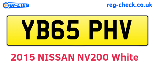 YB65PHV are the vehicle registration plates.