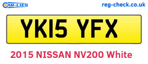 YK15YFX are the vehicle registration plates.