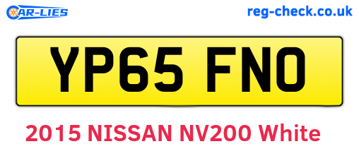 YP65FNO are the vehicle registration plates.