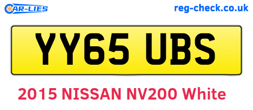 YY65UBS are the vehicle registration plates.