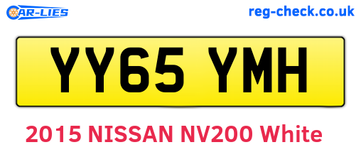 YY65YMH are the vehicle registration plates.