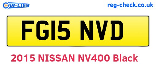 FG15NVD are the vehicle registration plates.