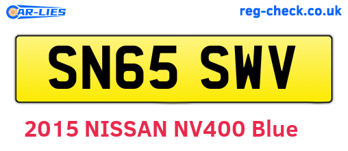 SN65SWV are the vehicle registration plates.