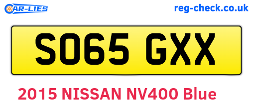 SO65GXX are the vehicle registration plates.