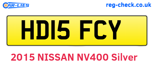 HD15FCY are the vehicle registration plates.