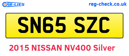 SN65SZC are the vehicle registration plates.