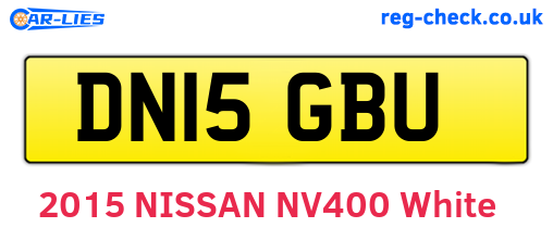 DN15GBU are the vehicle registration plates.