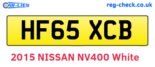HF65XCB are the vehicle registration plates.
