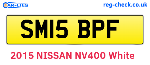 SM15BPF are the vehicle registration plates.