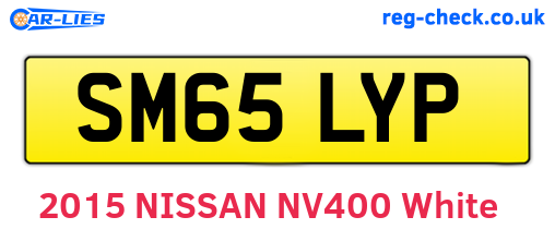 SM65LYP are the vehicle registration plates.